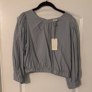 A New Day Light Gray Blouse